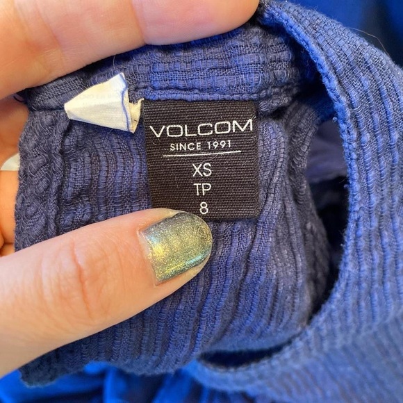 Volcom Blue Crochet Lace Detail Dress - Picture 2 of 8